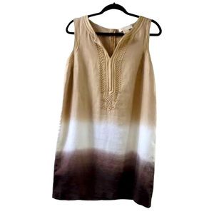Michael Kors ombré linen sheath dress size 10